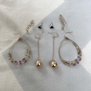 Earring bundle from LOFT, Baublebar, and Old Navy